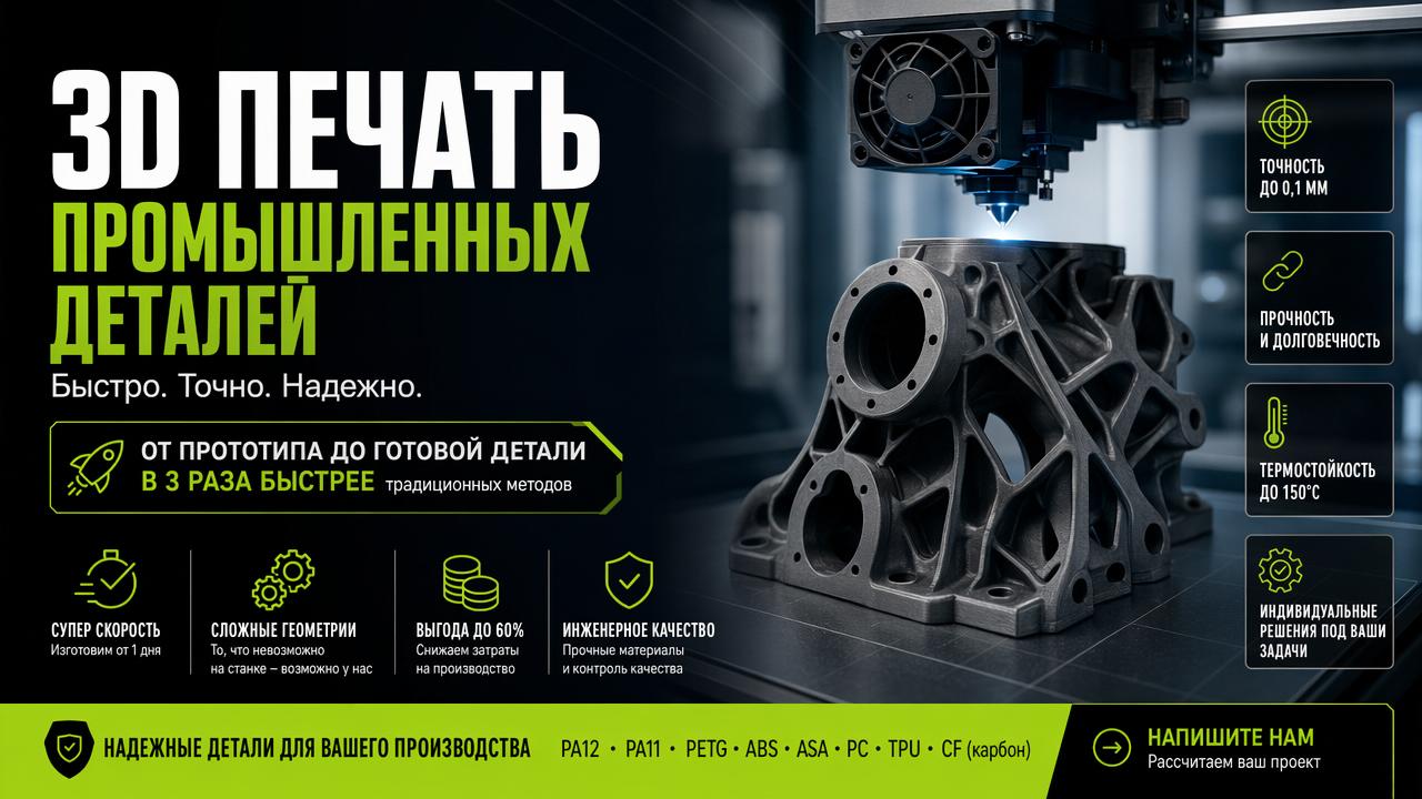 3д печать промышленных деталей